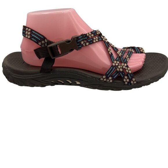 Skechers Womens10.5 Reggae Strappy Slingback Sandal Comfort Cushion Soles Hiking - Picture 7 of 12